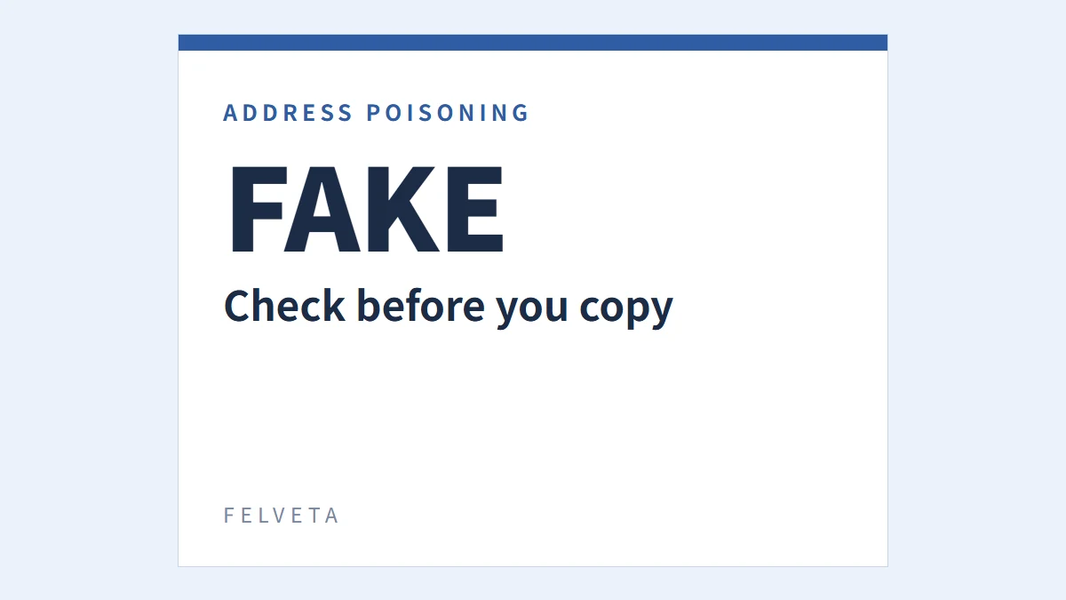 USDT ក្លែងក្លាយ និង Address Poisoning